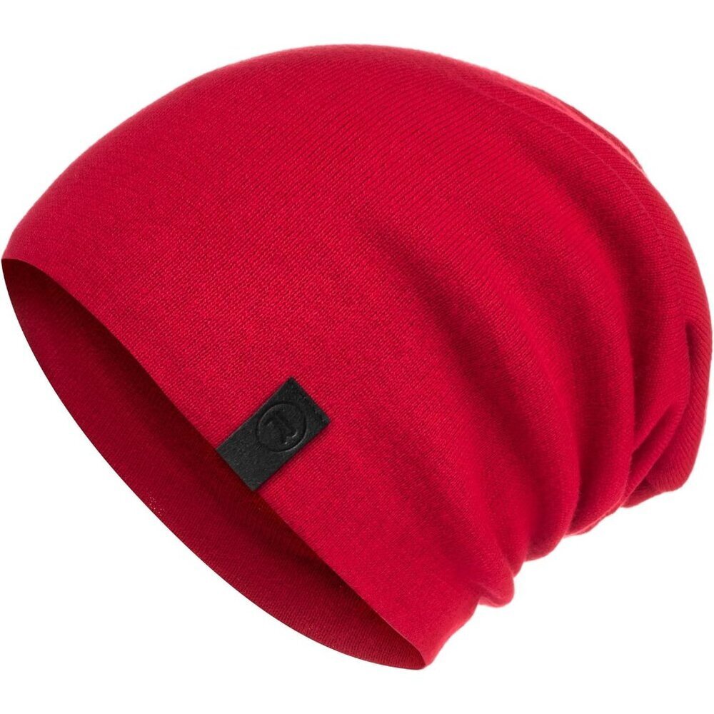 Unisex Red 100% Cotton Winter Skull Pull on Knit Warm Slouchy Baggy Beanie Cap